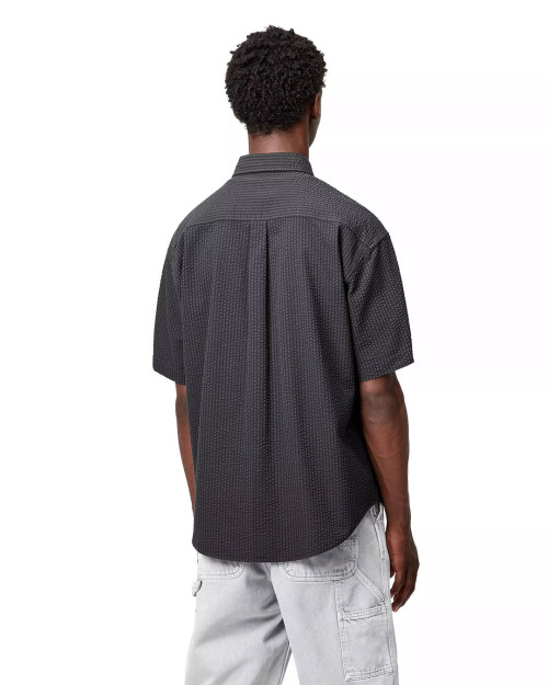 camisa negra carhartt wip para hombre