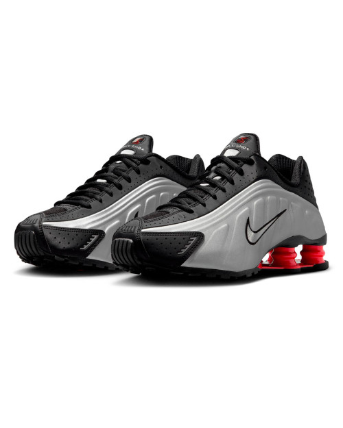 zapatillas nike shox r4 para mujer plateadas
