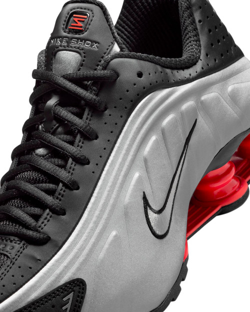 zapatillas nike shox r4 para mujer plateadas