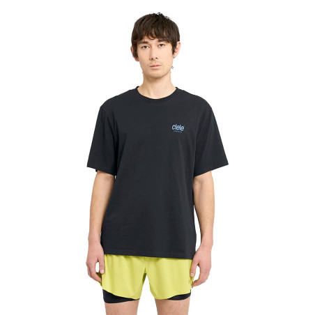 Camiseta Ciele Athletics Ironcast Color Negro Logo Azul