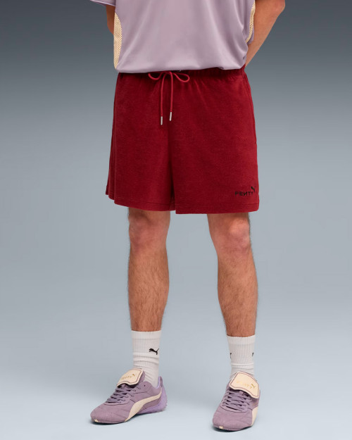 Pantalones puma x fenty color rojo granate