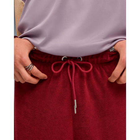 Pantalones puma x fenty color rojo granate