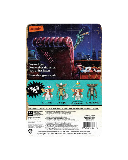 SUPER7 REACTION FIGURE GIZMO BATTLE READY