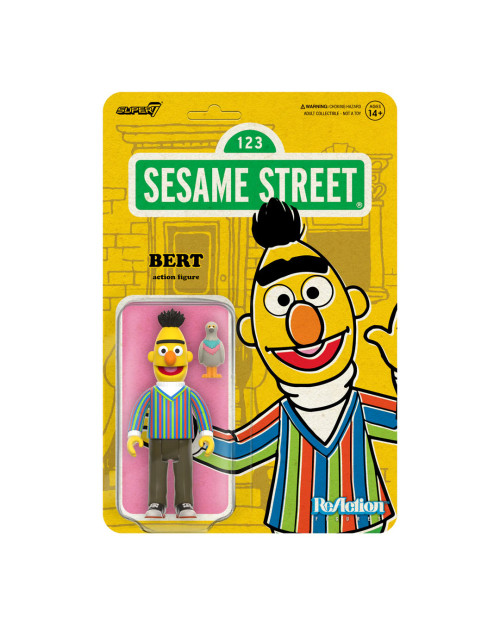 super 7 reaction figure sesame street bert barrio sesamo blas