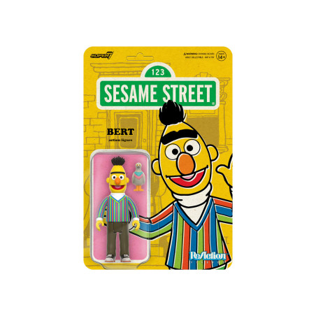 super 7 reaction figure sesame street bert barrio sesamo blas