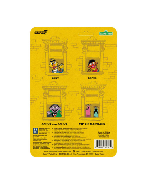 super 7 reaction figure sesame street bert barrio sesamo blas