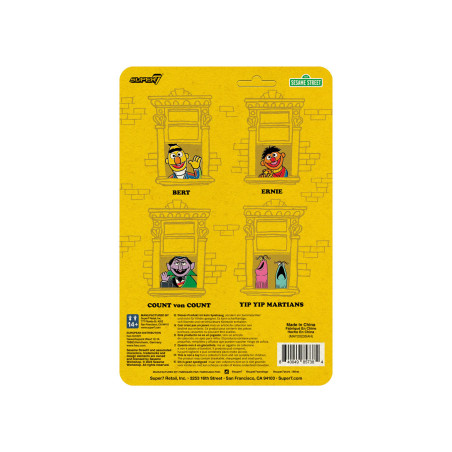 super 7 reaction figure sesame street bert barrio sesamo blas