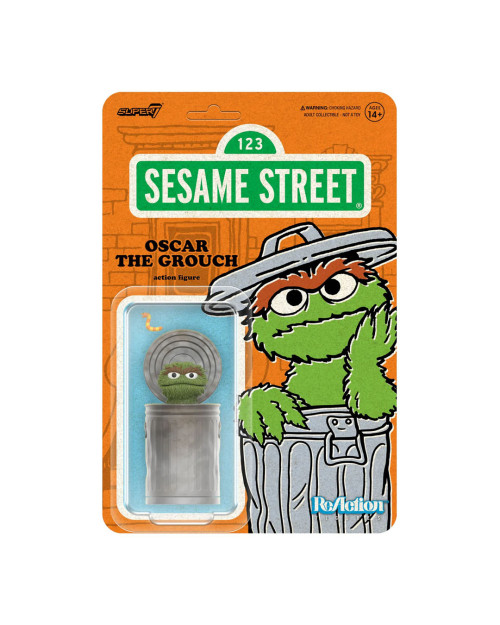 super7 figura sesame street oscar the grouch barrio sesamo