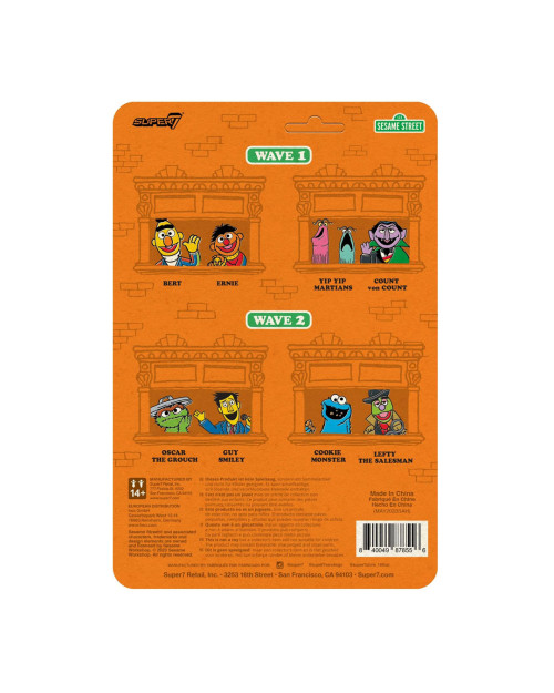 super7 figura sesame street oscar the grouch barrio sesamo