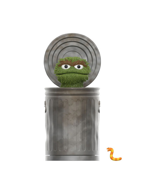 super7 figura sesame street oscar the grouch barrio sesamo