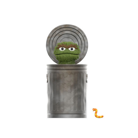 super7 figura sesame street oscar the grouch barrio sesamo