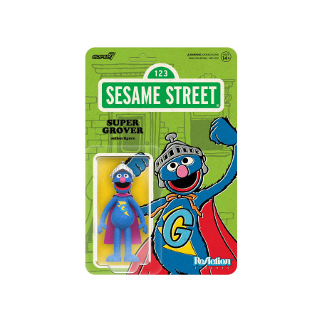 super7 reaction figure sesame street super grover