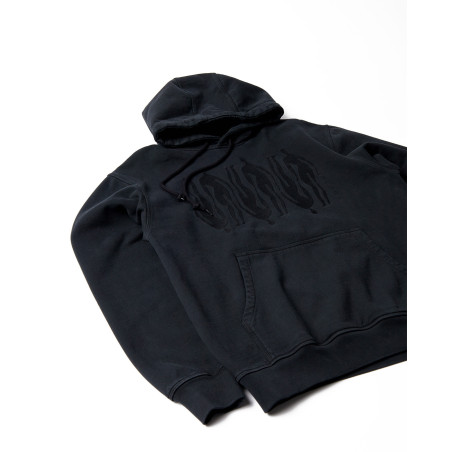Sudadera color negro parra connected guy hooded sweatshirt 54226