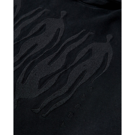 Sudadera color negro parra connected guy hooded sweatshirt 54226