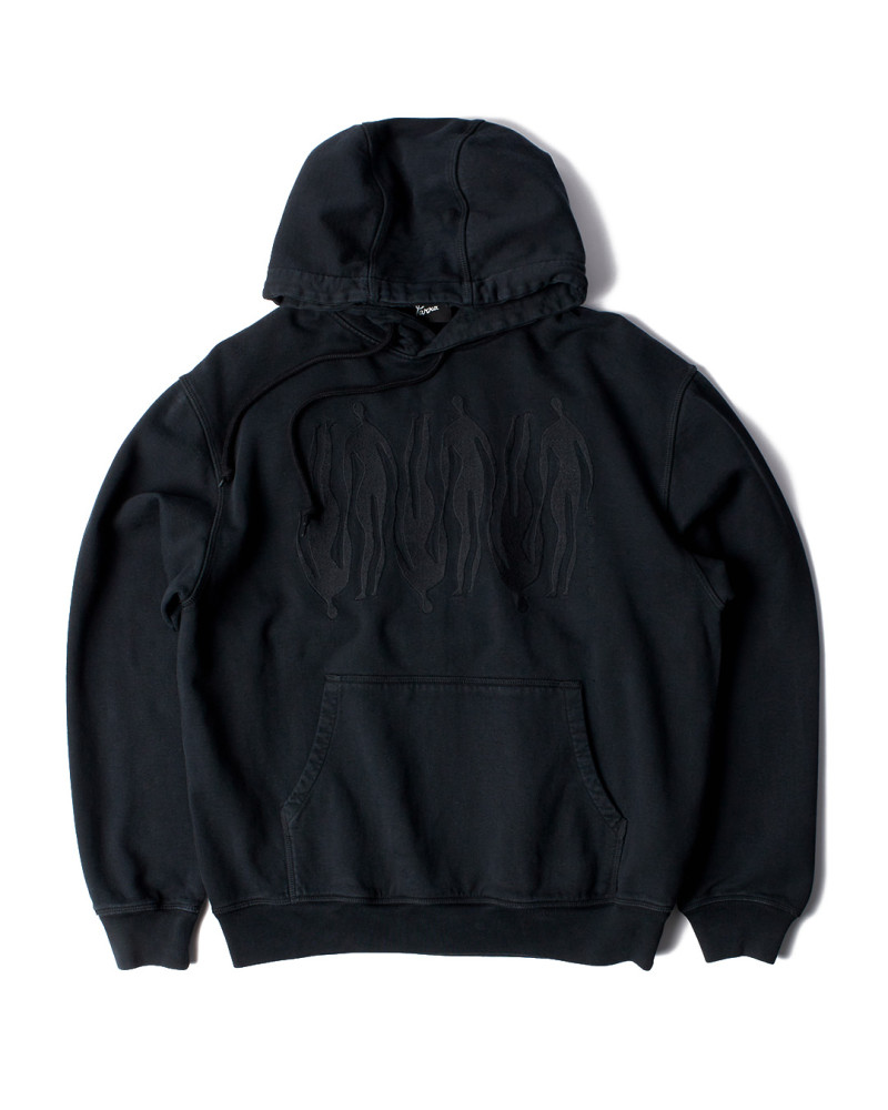 Sudadera color negro parra connected guy hooded sweatshirt 54226