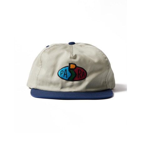 Gorra Parra legs logo 5 panel hat color blanco roto 54290