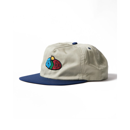 Gorra Parra legs logo 5 panel hat color blanco roto 54290
