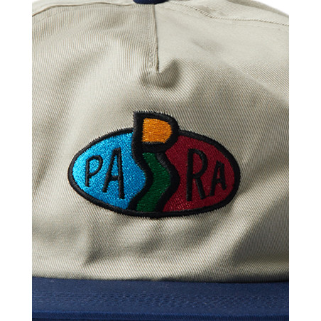 Gorra Parra legs logo 5 panel hat color blanco roto 54290