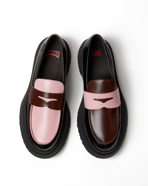 mocasines camper para mujer color rosa