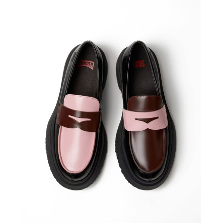 mocasines camper para hombre color rosa