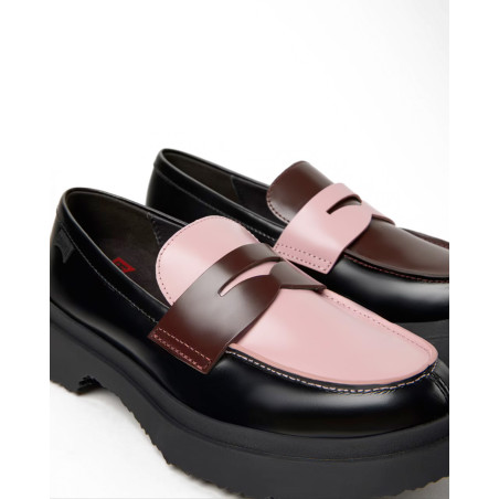mocasines camper para hombre color rosa