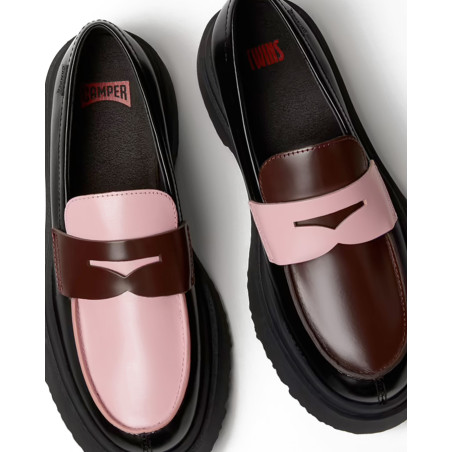 mocasines camper para hombre color rosa
