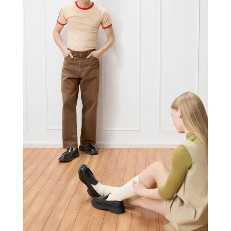 mocasines camper para mujer color negro