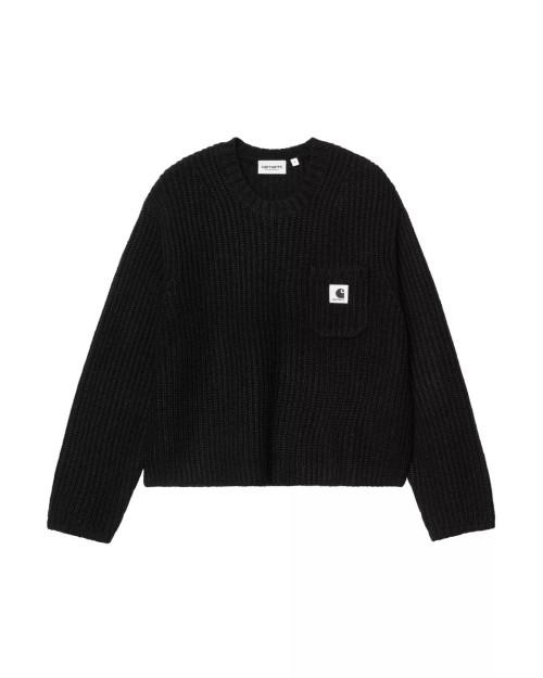 carhartt wip jersey de punto negro para mujer