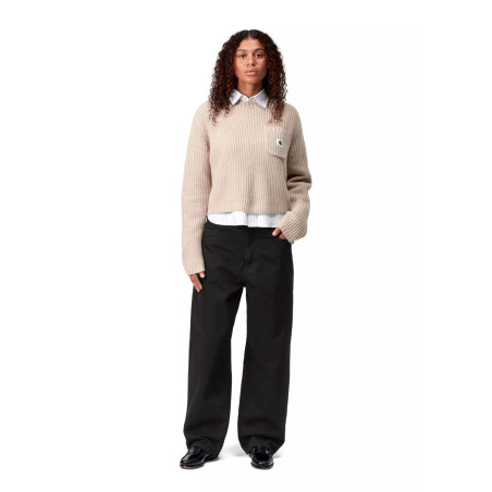 pantalon vaquero carhartt wip para mujer color negro