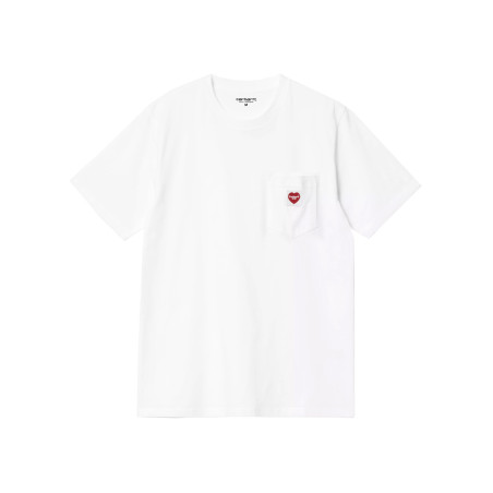 Camiseta Carhartt WIP Color Blanco Corazón Rojo 032128_1WZ_XX