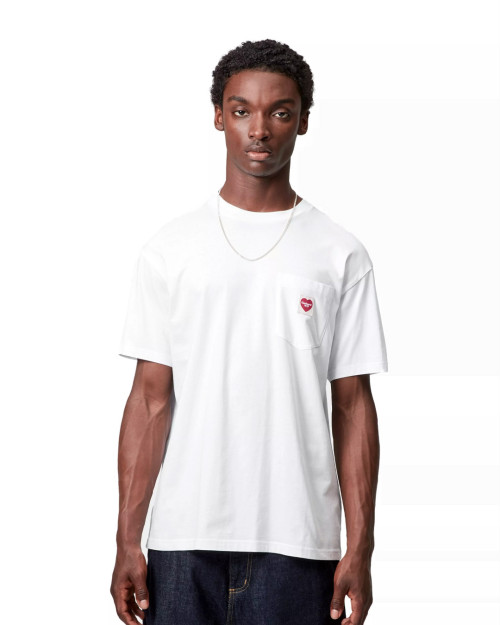 Camiseta Carhartt WIP Color Blanco Corazón Rojo 032128_1WZ_XX