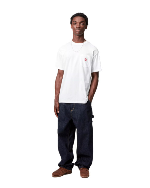 Camiseta Carhartt WIP Color Blanco Corazón Rojo 032128_1WZ_XX