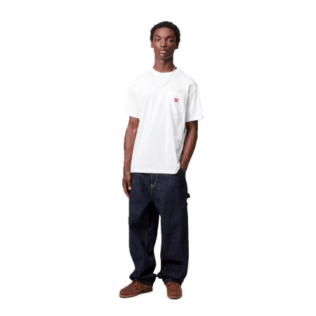 Camiseta Carhartt WIP Color Blanco Corazón Rojo 032128_1WZ_XX