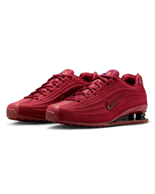zapatillas nike shox x color burdeos para mujer