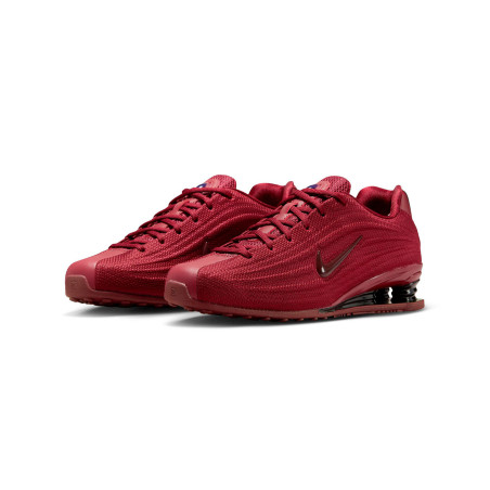 zapatillas nike shox x color burdeos para mujer