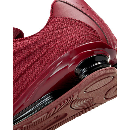 zapatillas nike shox x color burdeos para mujer