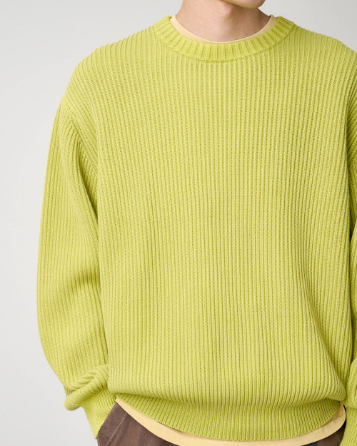 Jersey Gramicci Cotton Knit Sweater Color Verde G5FU-J023-GREEN