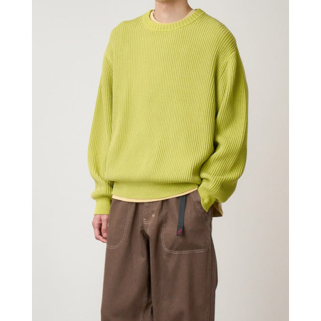 Jersey Gramicci Cotton Knit Sweater Color Verde G5FU-J023-GREEN