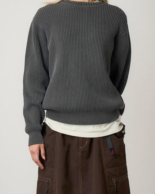 Jersey Gramicci Cotton Knit Sweater Color Gris G5FU-J023-GREY