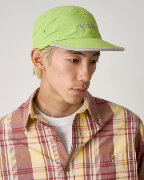 Gorra Gramicci Nylon 5 Panel Cap Color Verde y Gris G5FA-175-YELLOW