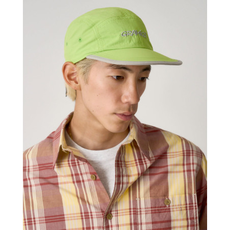 Gorra Gramicci Nylon 5 Panel Cap Color Verde y Gris G5FA-175-YELLOW