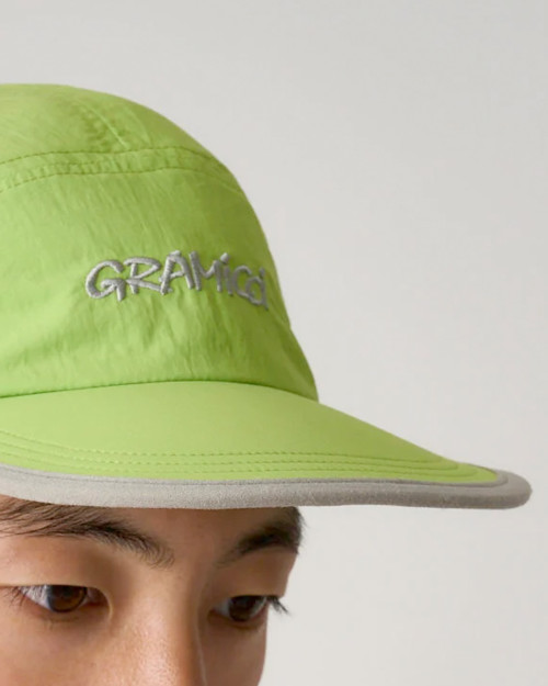 Gorra Gramicci Nylon 5 Panel Cap Color Verde y Gris G5FA-175-YELLOW
