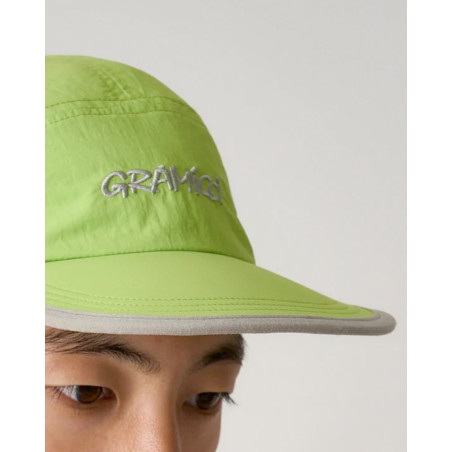 Gorra Gramicci Nylon 5 Panel Cap Color Verde y Gris G5FA-175-YELLOW