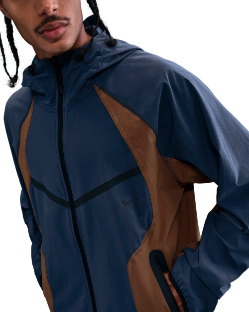 chaqueta nike tech azul para hombre