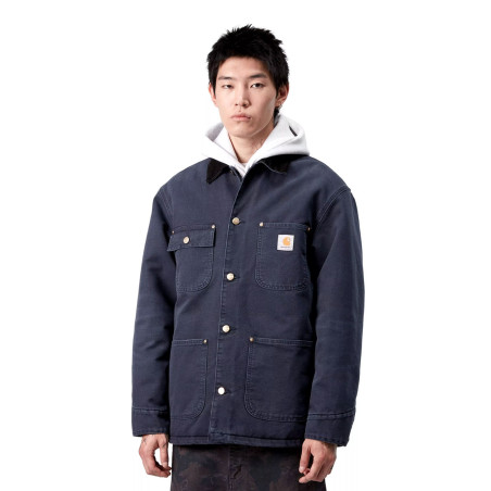 chaqueta carhartt wip para hombre color azul marino