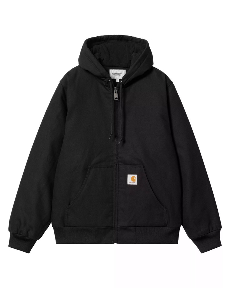 chaqueta carhartt wip con capucha para hombre color negro