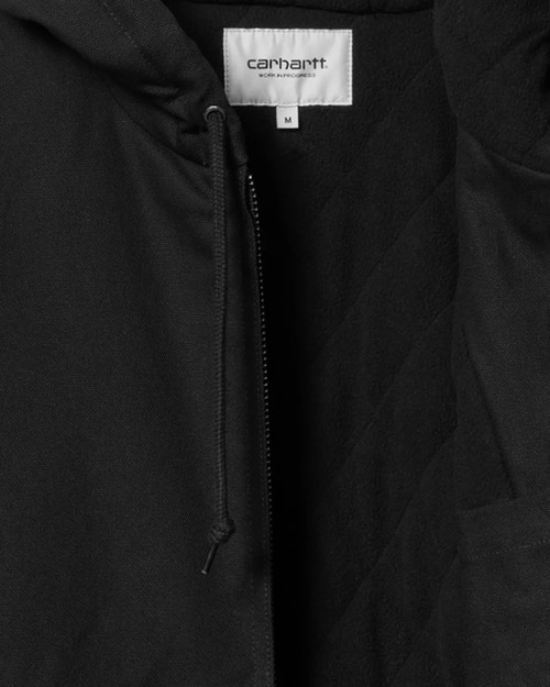 chaqueta carhartt wip con capucha para hombre color negro