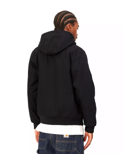 chaqueta carhartt wip con capucha para hombre color negro