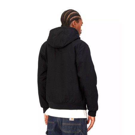 chaqueta carhartt wip con capucha para hombre color negro