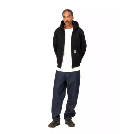 chaqueta carhartt wip con capucha para hombre color negro